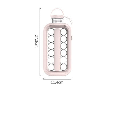 Bottiglia per Acqua Fredda 2-in-1 con Sfera di Ghiaccio e Contenitore per la Fabbricazione di Ghiaccio